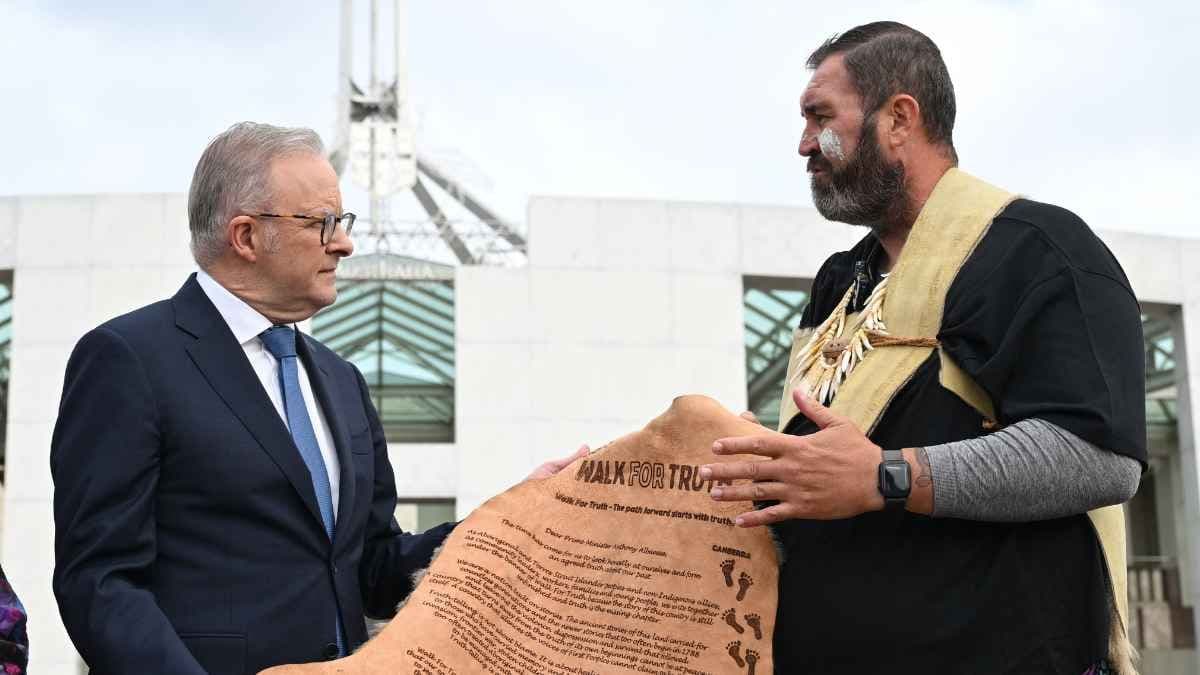 An 800km First Nations-led walk to Parliament finished today