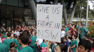 Thousands of doctors in NSW hospitals are now on strike