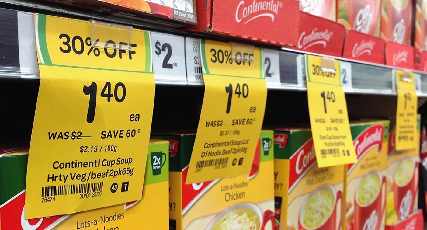 Woolworths and Coles will discount hundreds of items